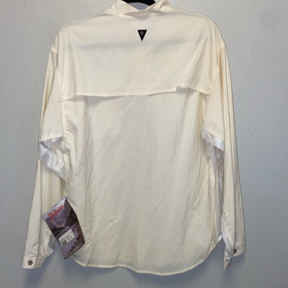 Rail Riders NWT Adventure White Lightweight Quick Dry Outdoor Henley Shirt 3039 - Picture 5 of 16